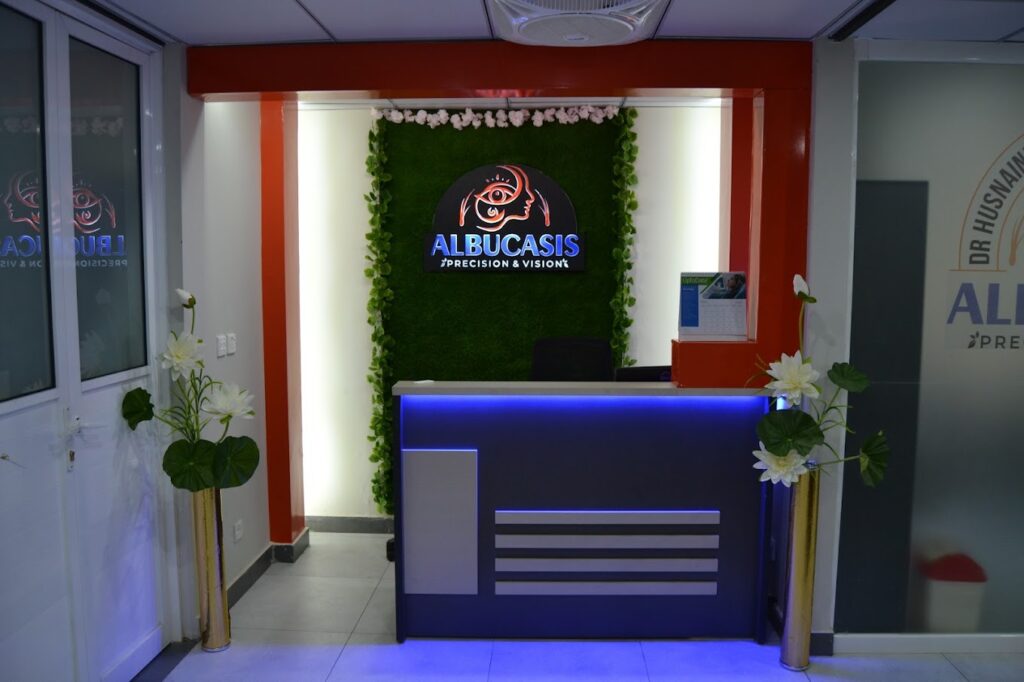 Reception at Dr Husnain Aesthetics and Albucasis clinic in Rawalpindi