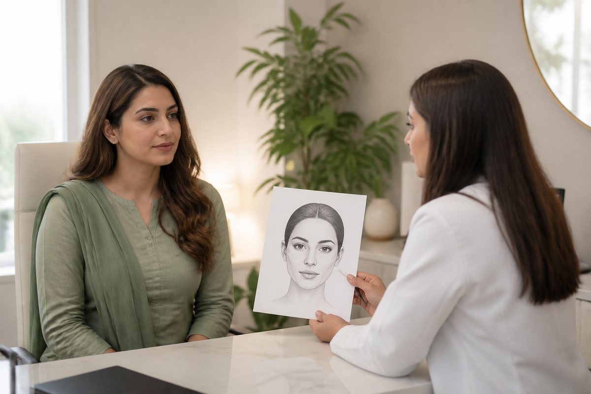 Lower-cheek assessment for buccal fat removal surgery