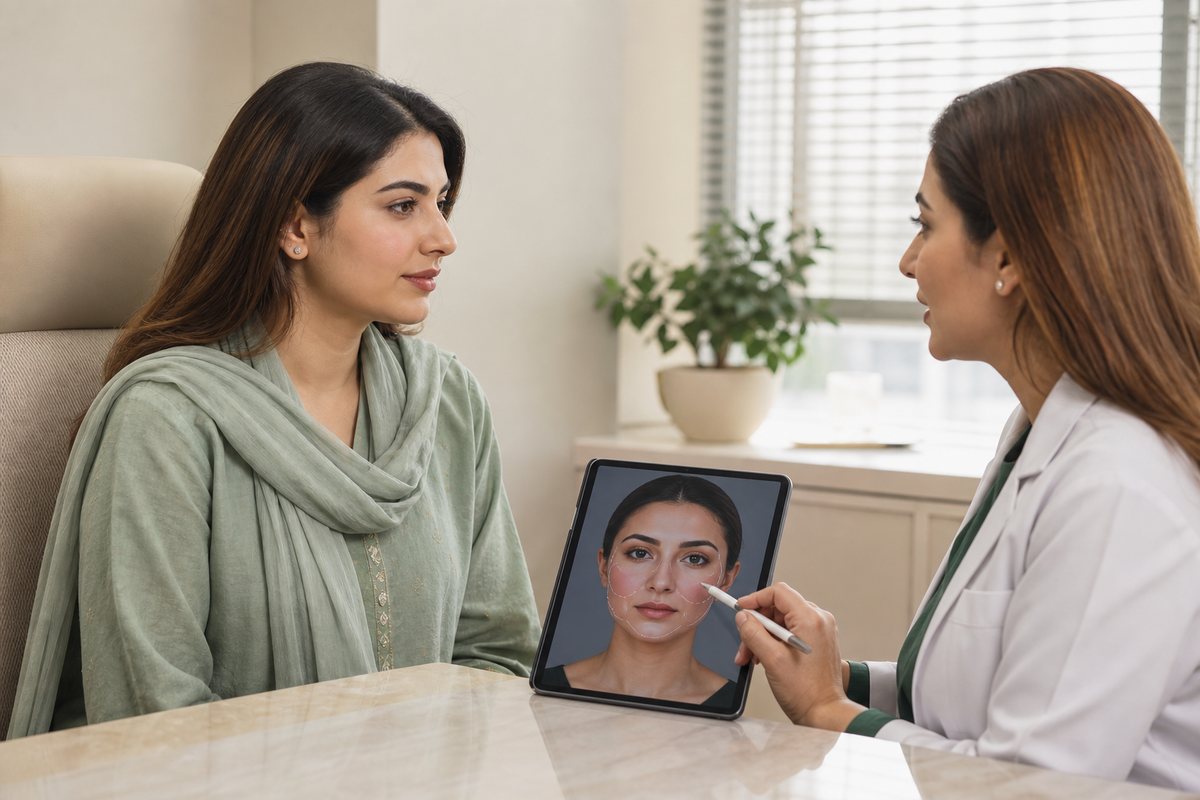 Profile and midface assessment for cheek augmentation options