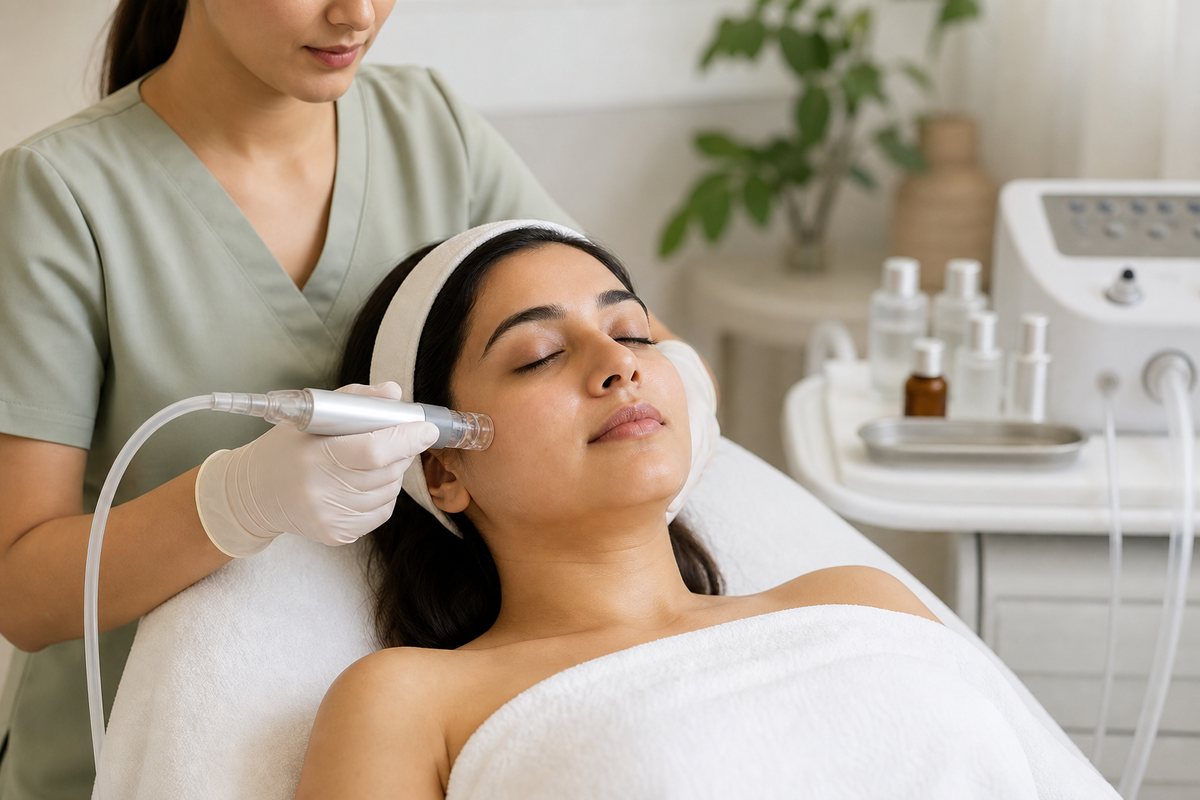 Hydradermabrasion facial handpiece cleansing adult facial skin